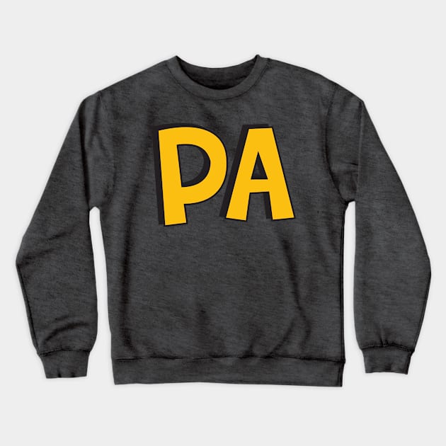 Film Crew On Set - PA - Gold Text - Front Crewneck Sweatshirt by LaLunaWinters